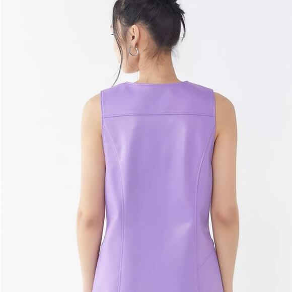 X-girl Faux Leather Retro Mini Dress Color Black Size Small y2k - Picture 6 of 11